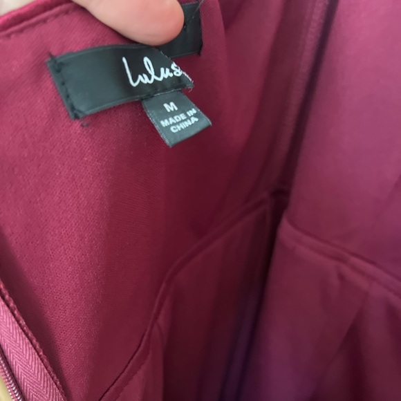 NWOT On the Guest List Burgundy Satin One-Shoulder Maxi Dress - Picture 9 of 9